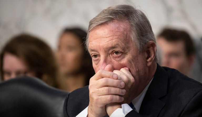 Sen. Dick Durbin, D-Illinois, is shown at a hearing.