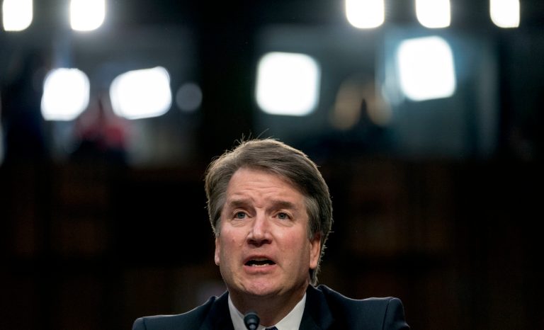 Then-Supreme Court nominee, Brett Kavanaugh, a federal appeals court judge, speaks before the Senate Judiciary Committee on Capitol Hill in Washington, Tuesday, Sept. 4, 2018.