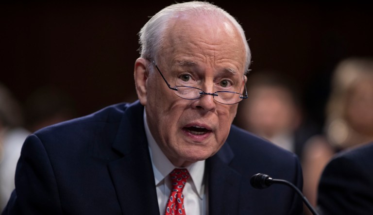 John Dean, former counsel to President Richard M. Nixon, joins other experts and character witnesses in testifying during the final stage of the confirmation hearing for President Donald Trump's Supreme Court nominee, Brett Kavanaugh, on Capitol Hill in Washington, Friday, Sept. 7, 2018.