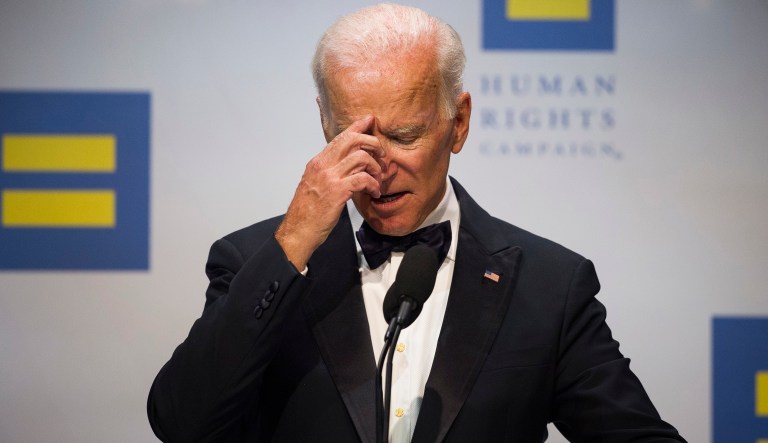 Former Vice President Joe Biden addresses the Human Rights Campaign National Dinner in Washington, D.C., Saturday, Sept. 15, 2018. 