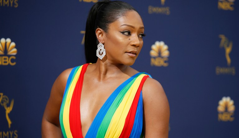 Tiffany Haddish arrives at the 70th Primetime Emmy Awards on Monday, Sept. 17, 2018, at the Microsoft Theater in Los Angeles. 