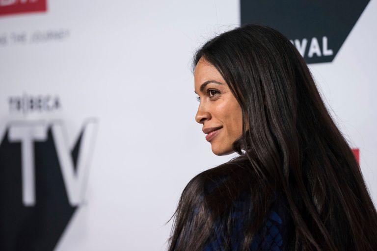 Rosario Dawson arrives at Tribeca Talks: The Journey, Inspired by TUMI, with Rosario Dawson during the Tribeca TV Festival at Spring Studios on Saturday, Sept. 22, 2018, in New York. 