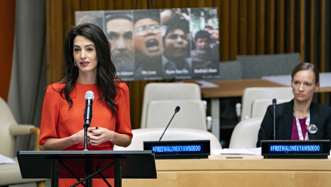 Amal Clooney: Trump has given autocratic regimes ‘the green light’ to crack down on the press