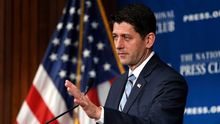 House Speaker Paul Ryan, R-Wis., speaks to the National Press Club.