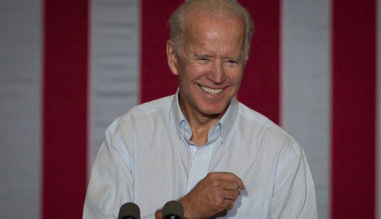 Former Vice President Joe Biden speaks a during a campaign event for democratic congressional candidate Amy McGrath in Owingsville, Ky., Friday, Oct. 12, 2018.