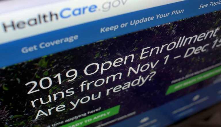 This Tuesday, Oct. 23, 2018 photo shows HealthCare.gov website on a computer screen in New York. The sign-up period for next yearâs individual health insurance coverage runs from Nov. 1 to Dec. 15. Picking a plan can initially involve several trips to websites like healthcare.gov just to understand the options. Shoppers who want to stick with the same plan must scrutinize it for changes.