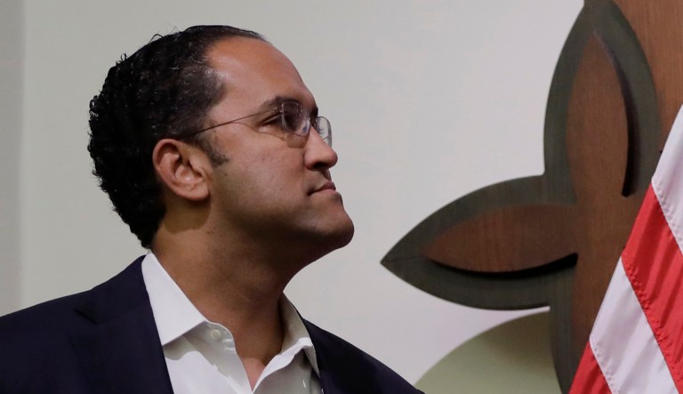 Rep. Will Hurd, R-Texas, waits to speak at an event.