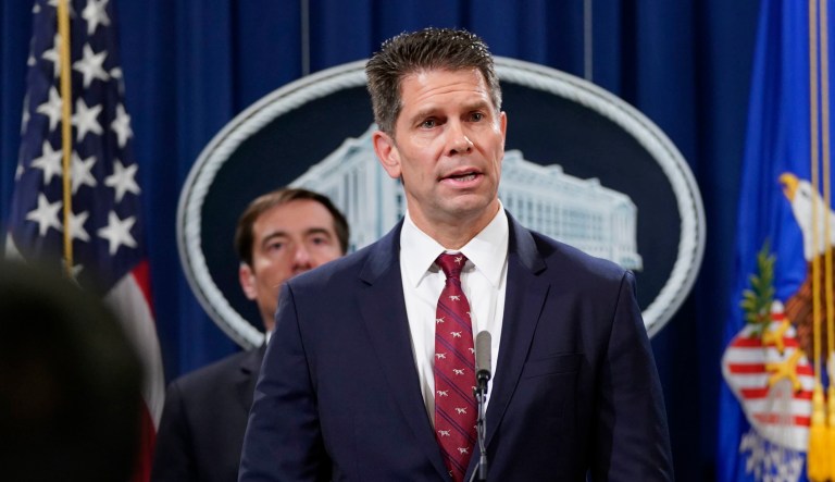 FBI Deputy Director David L. Bowdich speaks during a news conference.