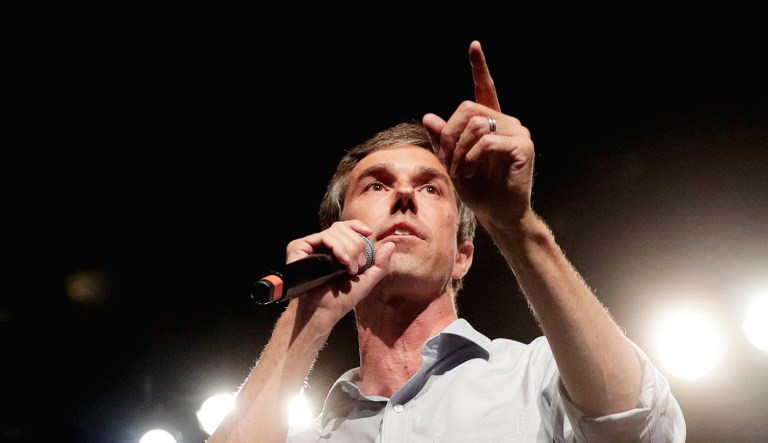 Beto O'Rourke speaks at an event.