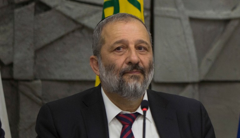 Aryeh Deri is seen.