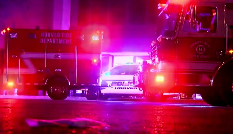 This Thursday image made from a video provided by ABC 33/40, authorities respond after reports of shots fired at the Riverchase Galleria in Hoover, a Birmingham, Ala., suburb. A man was shot and killed by police after a fight at the mall ahead of Black Friday shopping resulted in gunfire that injured several.