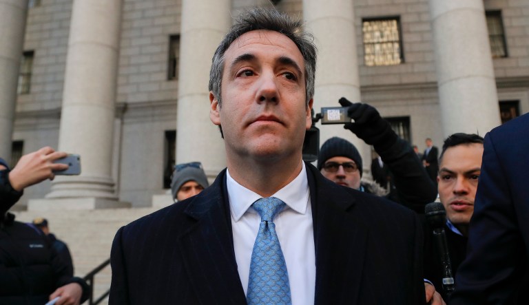 Michael Cohen walks out of federal court, Thursday, Nov. 29, 2018, in New York, after pleading guilty to lying to Congress about work he did on an aborted project to build a Trump Tower in Russia., Cohen told the judge he lied about the timing of the negotiations and other details to be consistent with Trump's "political message."