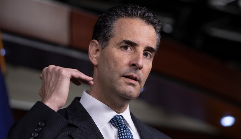Rep. John Sarbanes, D-Md., joins House Democratic Leader Nancy Pelosi of California and newly-elected members at a news conference to discuss their priorities when they assume the majority in the 116th Congress in January, at the Capitol in Washington, Friday, Nov. 30, 2018. 