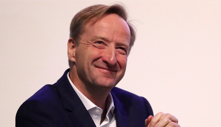 Alex Younger, Britainâs Secret Intelligence Service director, talks during a question and answer session after a speech at the University of St. Andrews, Scotland, Monday Dec. 3, 2018.