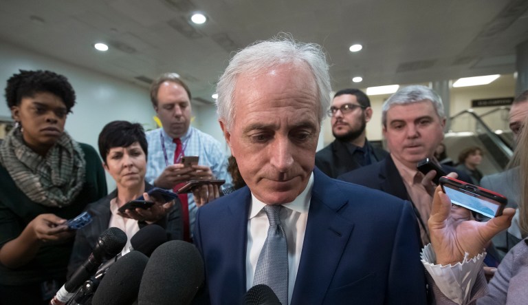 Senate Foreign Relations Committee Bob Corker, R-Tenn., speaks to reporters after a closed-door security briefing by CIA Director Gina Haspel on the slaying of Saudi journalist Jamal Khashoggi and the involvement of the Saudi crown prince, Mohammed bin Salman, at the Capitol in Washington, Tuesday, Dec. 4, 2018.