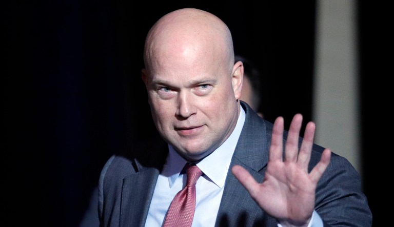 Acting Attorney General Matthew G. Whitaker appears at an event.