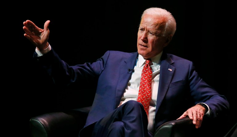 Former Vice President Joe Biden speaks at the University of Utah Thursday Dec. 13, 2018, in Salt Lake City.