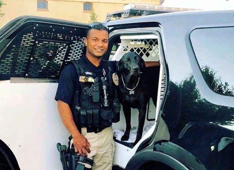 FILE - This undated file photo provided by the Newman Police Department shows officer Ronil Singh who was killed on duty conducting a traffic stop early Wednesday, Dec. 26, 2018, in the town of Newman, Calif. A suspected drunk driver accused of fatally shooting Singh who pulled him over was captured Friday, Dec. 28, as he tried to flee back to Mexico, where he lived before illegally crossing into the U.S., authorities said.