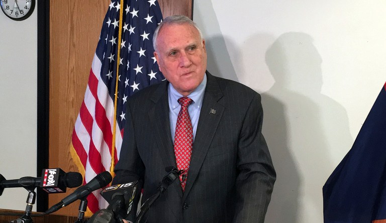 Retired Arizona U.S. Sen. Jon Kyl reflected on the Senate's nomination of Supreme Court Justice Brett Kavanaugh during a news conference Wednesday, Jan. 2, 2019. Kyl has filled the seat previously held by the late Sen. John McCain for the last four months, but his resignation was effective Monday. Before Gov. Doug Ducey appointed him to the seat, Kyl helped guide Kavanaugh's nomination in the Senate.
