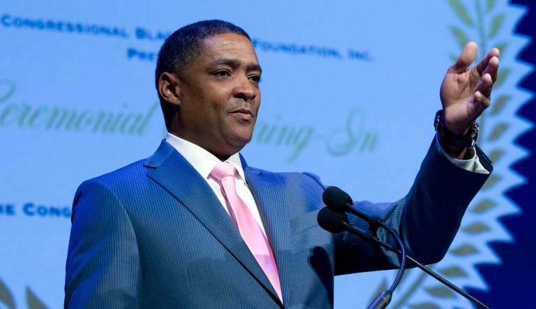 Rep. Cedric Richmond, D-La., speaks during an event.