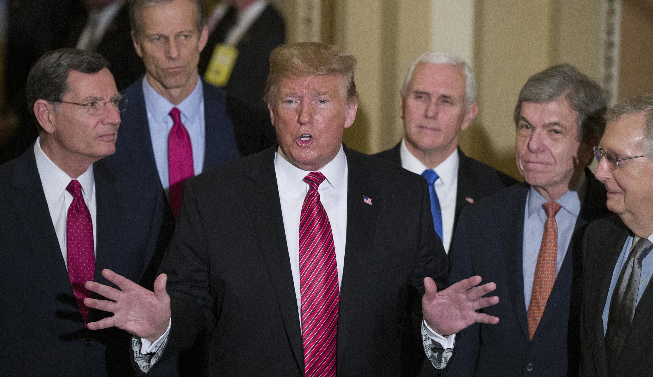 Trump says GOP united in shutdown fight, urges them to ‘stick together’