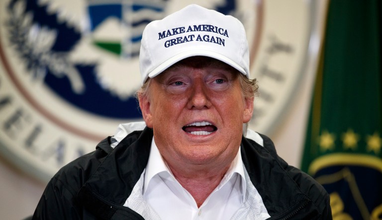 President Trump speaks at a roundtable on immigration and border security at U.S. Border Patrol McAllen Station, during a visit to the southern border, Thursday, Jan. 10, 2019, in McAllen, Texas.
