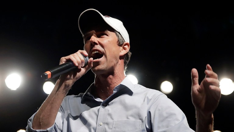 Former Rep. Beto O'Rourke speaks during a campaign rally in El Paso, Texas.