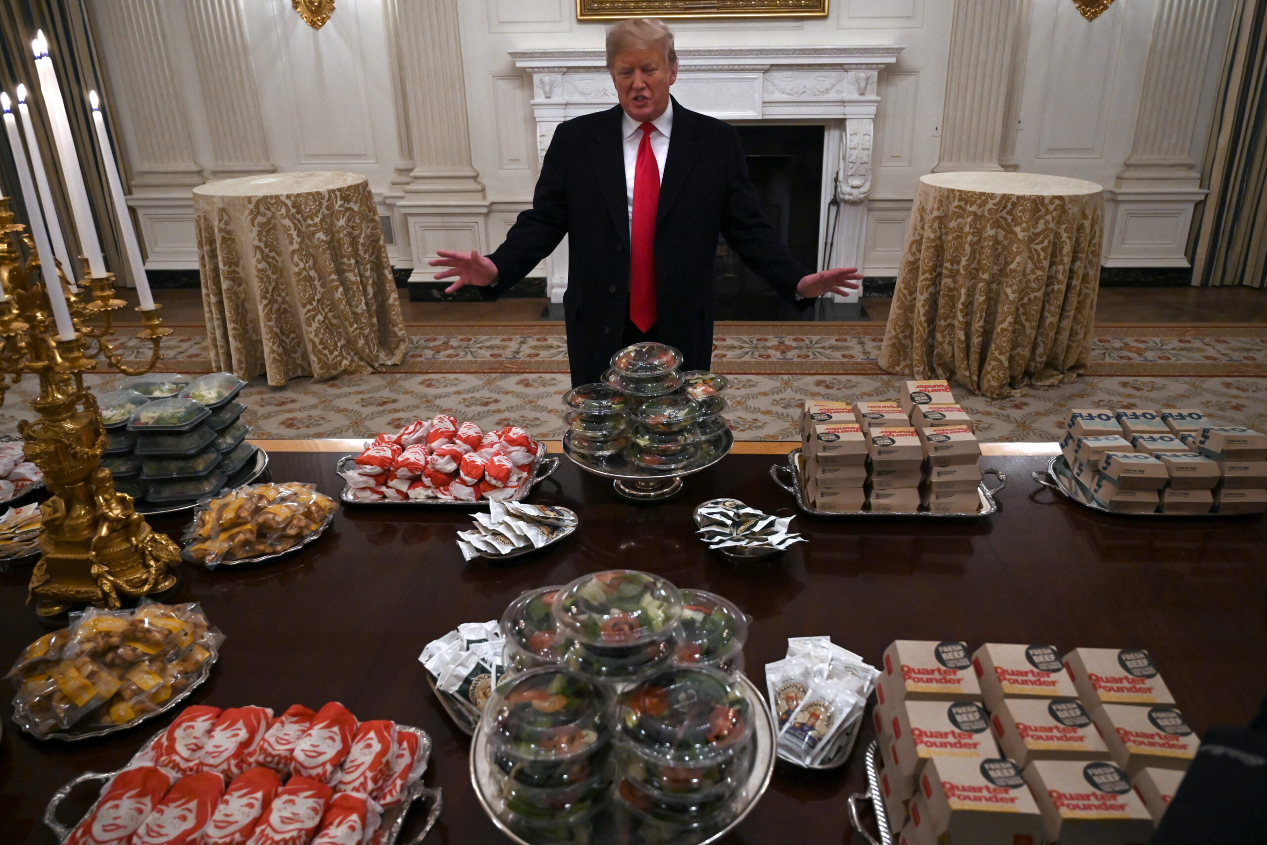 Trump’s burger banquet, with ‘Old Hickory’ sauce