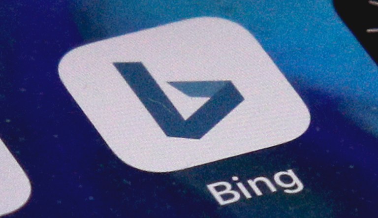 Microsoft Corp.'s Bing app is seen with other mobile apps on a smartphone in Beijing.