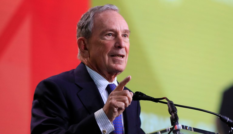 Former New York City Mayor Michael Bloomberg speaks at an event.