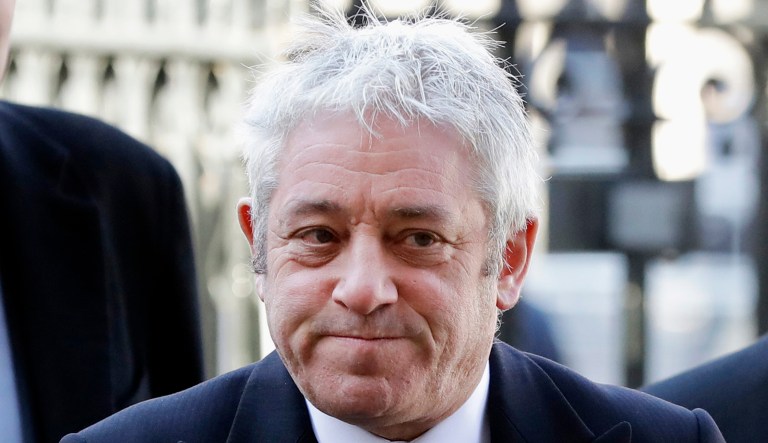 John Bercow, speaker of the House of Commons, arrives at an event.
