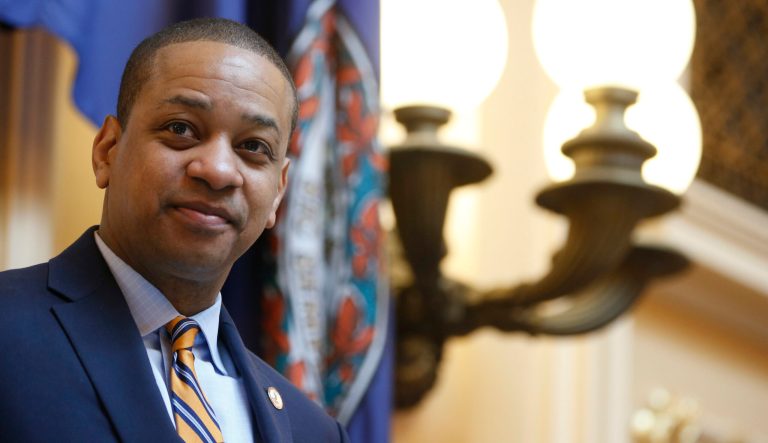 Virginia Lt. Gov. Justin Fairfax presides over the Senate during the session at the Capitol in Richmond, Va., Thursday, Feb. 14, 2019. 