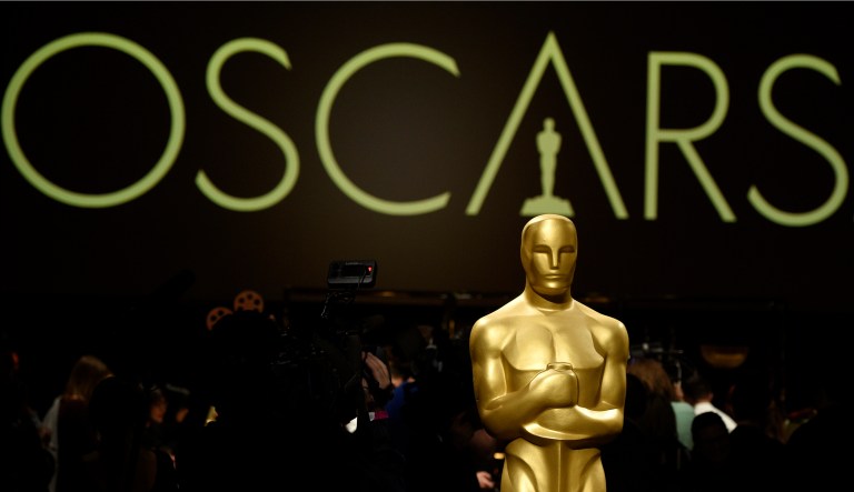 An Oscar statue is pictured.