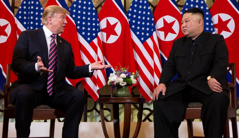 President Trump meets North Korean leader Kim Jong Un, Wednesday, Feb. 27, 2019, in Hanoi.