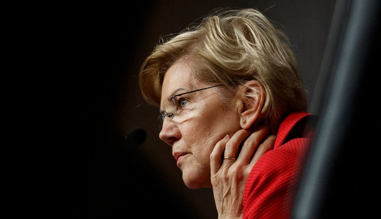 Sen. Elizabeth Warren appears at a hearing.