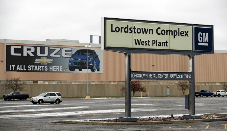 This Nov. 27, 2018 file photo, shows the General Motors Lordstown West plant in Lordstown, Ohio.