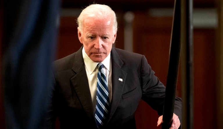 Former Vice President Joe Biden takes the stage to speak.