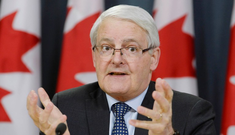 Canada's Transport Minister Marc Garneau speaks about the grounding of all Boeing 737 Max 8 airplanes in Canada during a press conference in Ottawa, Ontario.