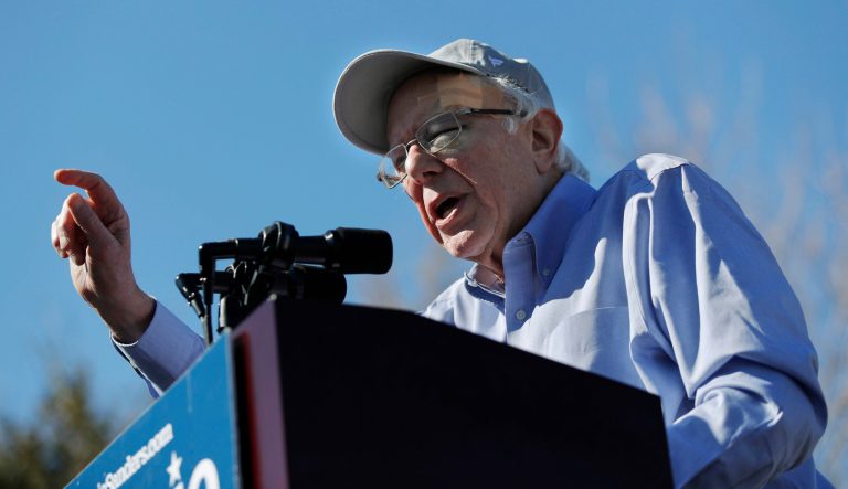 2020 Democratic presidential candidate Sen. Bernie Sanders speaks at a rally Saturday, March 16, 2019, in Henderson, Nev. 
