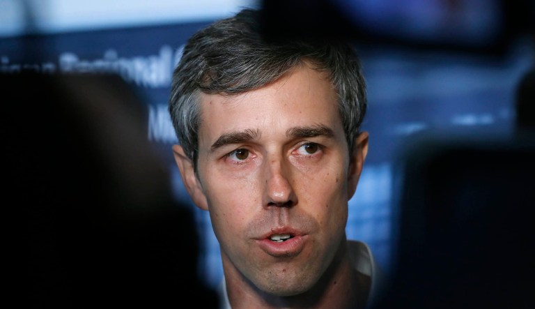 Former Texas Rep. Beto O'Rourke speaks.