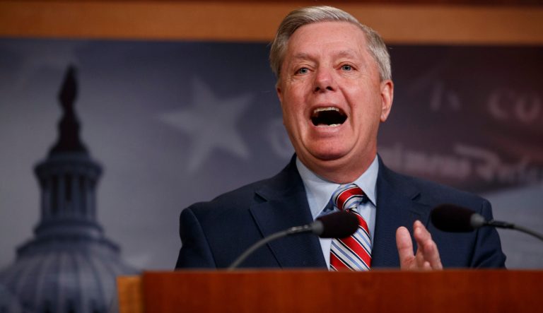 Sen. Lindsey Graham, R-SC., speaks during a news conference on Capitol Hill in Washington, Monday, March 25, 2019. 