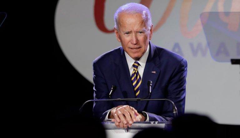 Former Vice President Joe Biden speaks at the Biden Courage Awards Tuesday, March 26, 2019, in New York. 
