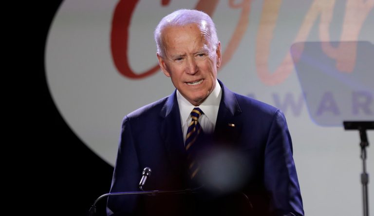Former Vice President Joe Biden speaks at the Biden Courage Awards Tuesday, March 26, 2019, in New York. 