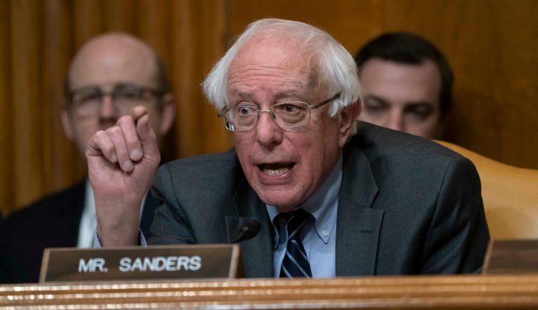Sen. Bernie Sanders, I-Vt., the top Democrat on the GOP-controlled Senate Budget Committee, delivers an opening statement on the fiscal year 2020 budget resolution, on Capitol Hill in Washington, Wednesday, March 27, 2019. 