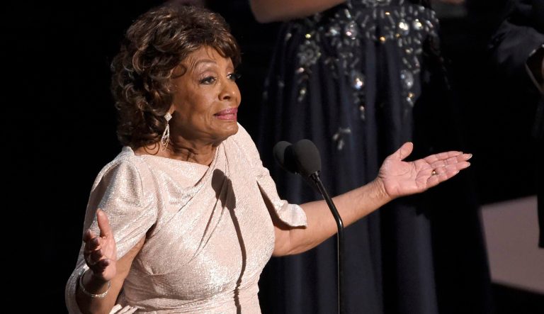 Rep. Maxine Waters, D-Calif., accepts the Chairman's award at the 50th annual NAACP Image Awards on Saturday, March 30, 2019, at the Dolby Theatre in Los Angeles. 