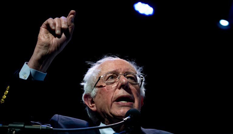 Bernie Sanders is shown.