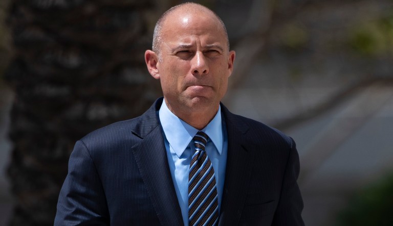 Attorney Michael Avenatti arrives at federal court Monday, April 1, 2019, in Santa Ana, Calif. Avenatti appeared in federal court on charges he fraudulently obtained $4 million in bank loans and pocketed $1.6 million that belonged to a client. 