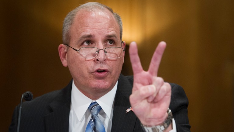 Former U.S. Border Patrol Chief Mark Morgan testifies before the Senate Homeland Security.