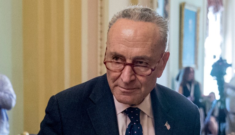 Senate Minority Leader Chuck Schumer of New York is seen.