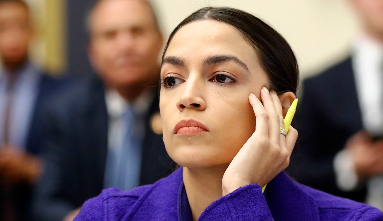 Rep. Alexandria Ocasio-Cortez is seen.